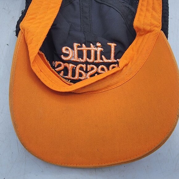 Little Caesars Black Orange Adjustable Baseball Cap Work Wear Pizza Casual - Picture 8 of 8